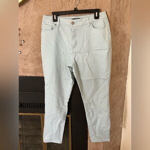 d.jeans Recycled Sateen High Waist Ankle Pants - Size 12 - Light Blue (NWT)